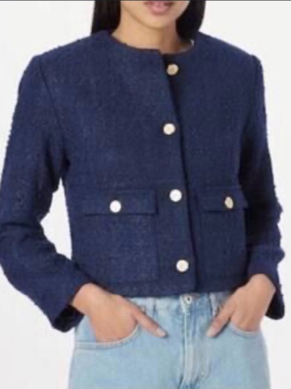 Abercrombie Blue Tweed Jacket